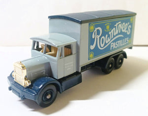 Lledo Premier Rowntree's Pastilles 1937 Scamell 6-Wheeler Box Truck - TulipStuff