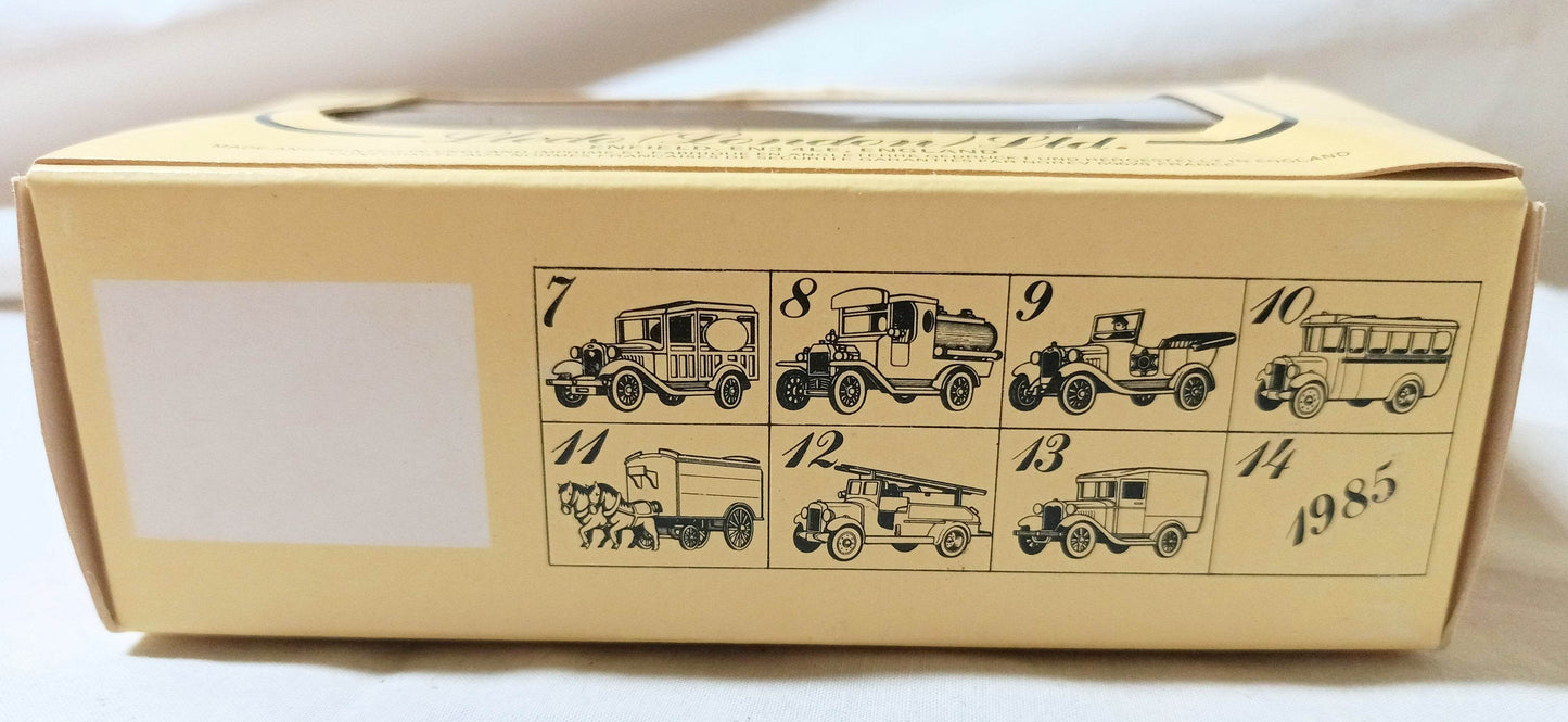 Lledo DG6 026 Marcol M.A. Rapport 1920 Ford Model T Van England Brown - TulipStuff