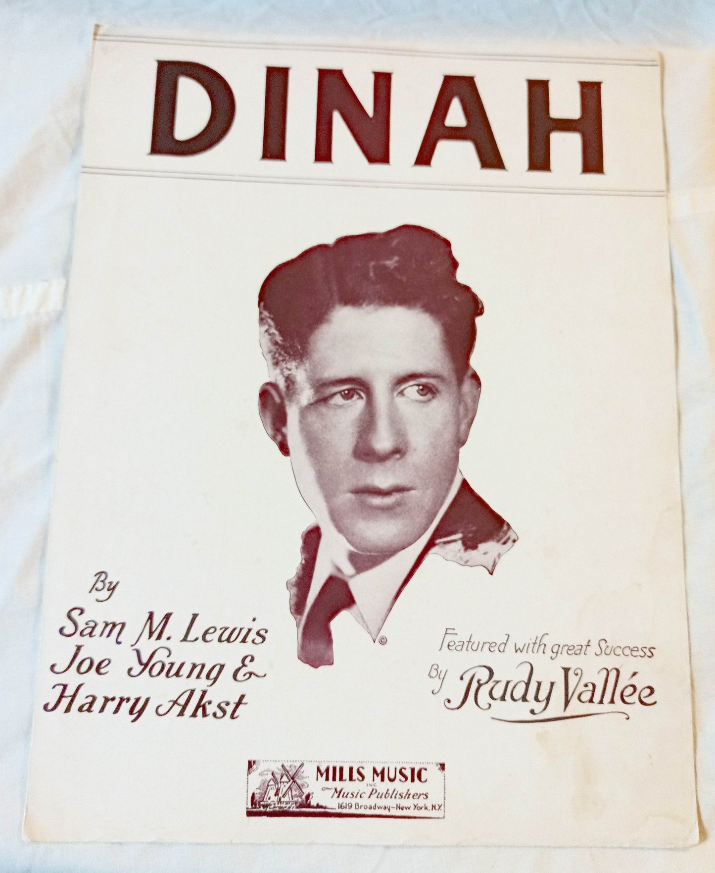 Dinah Rudy Vallee Lewis Young Akst Sheet Music 1931 - TulipStuff