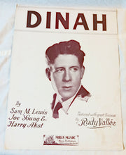 Load image into Gallery viewer, Dinah Rudy Vallee Lewis Young Akst Sheet Music 1931 - TulipStuff
