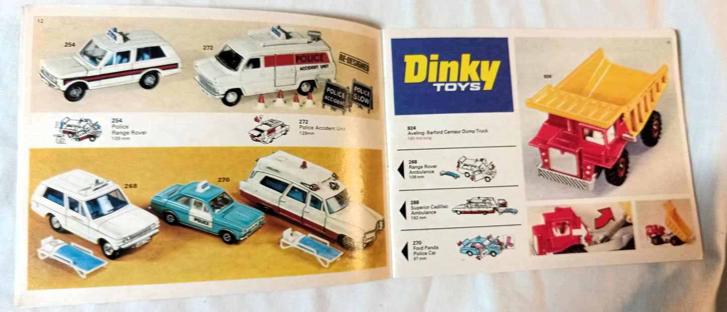 Dinky Toys No. 11 U.S.A. Catalog 1975 Die-cast Cars Trucks Models Meccano - TulipStuff