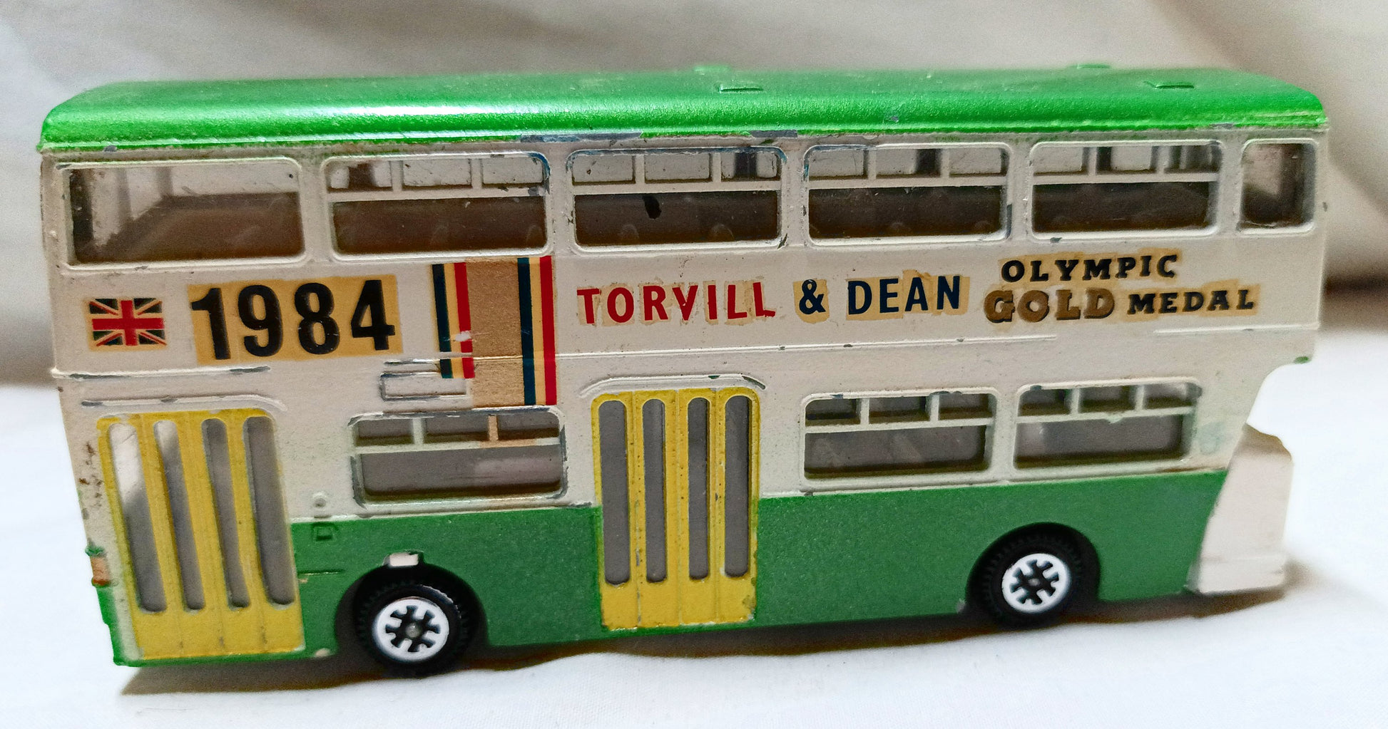 Dinky Toys Atlantean Bus 1984 Torvill & Dean Olympic Gold Medal Commemorative - TulipStuff