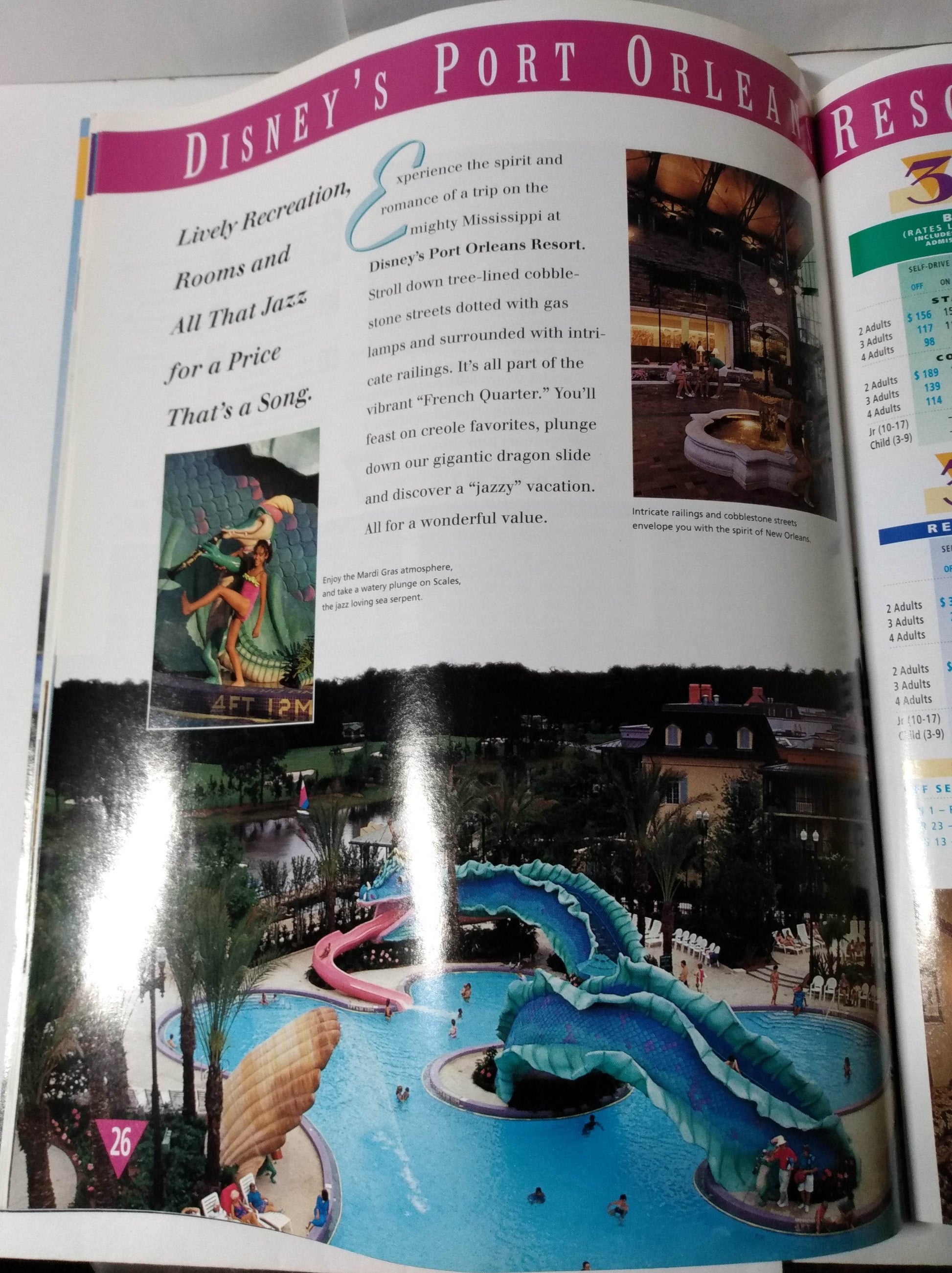 Walt Disney World Vacations 1995 Resorts Hotels Theme Parks Brochure - TulipStuff