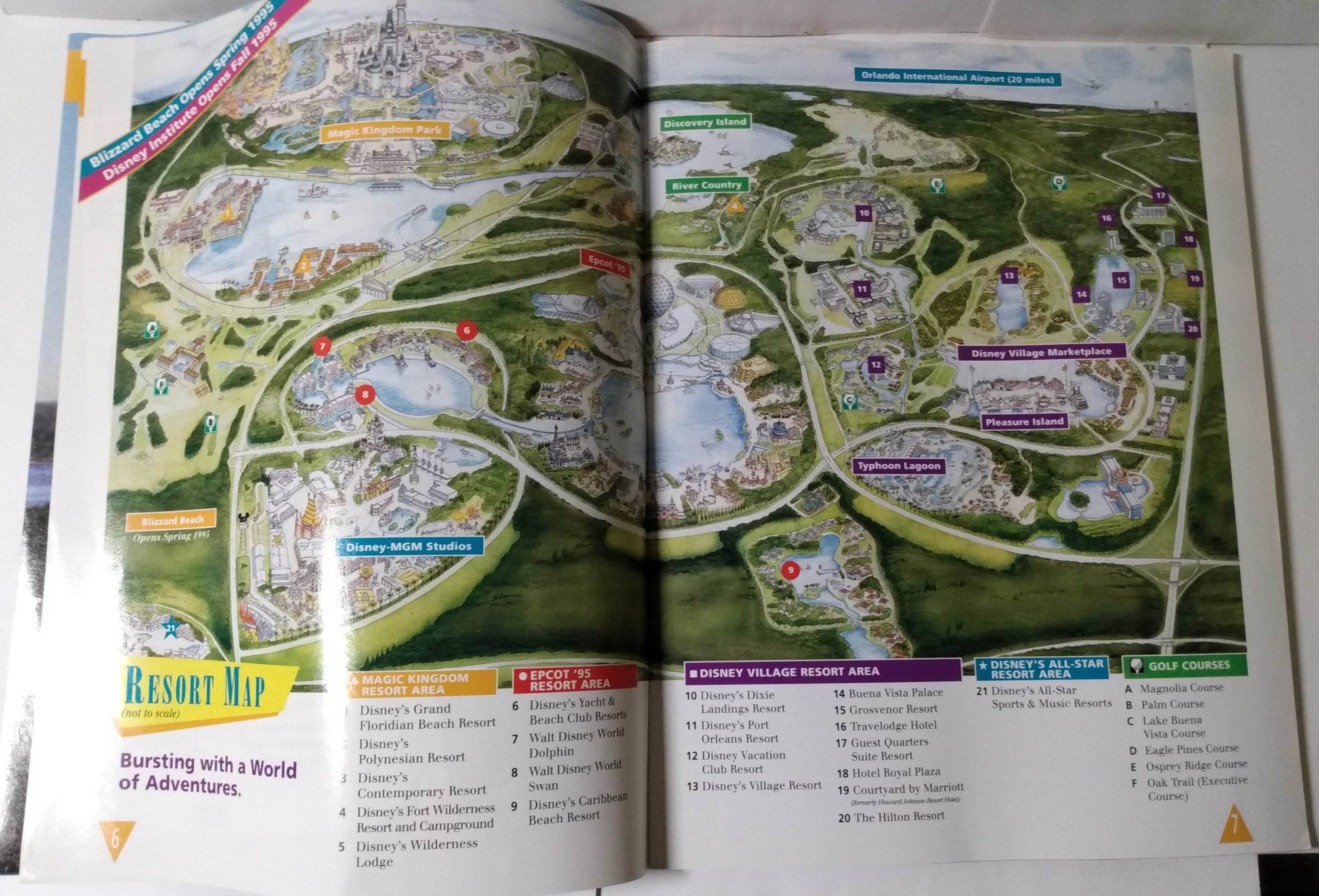 Walt Disney World Vacations 1995 Resorts Hotels Theme Parks Brochure - TulipStuff