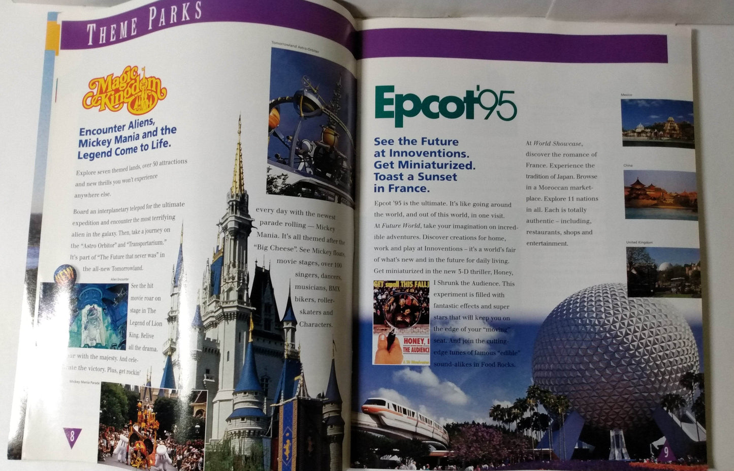 Walt Disney World Vacations 1995 Resorts Hotels Theme Parks Brochure - TulipStuff