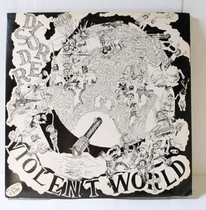 Disorder Violent World UK Political Punk Vinyl LP AARGH 4 1989 - TulipStuff