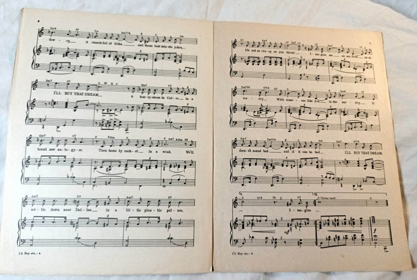 I'll Buy That Dream Sing Your Way Home Jack Haley Sheet Music 1945 - TulipStuff