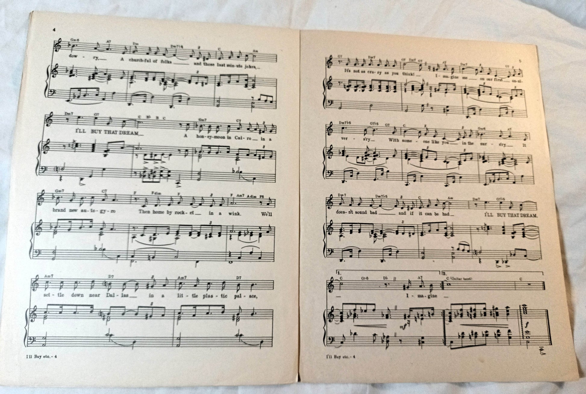 I'll Buy That Dream Sing Your Way Home Jack Haley Sheet Music 1945 - TulipStuff