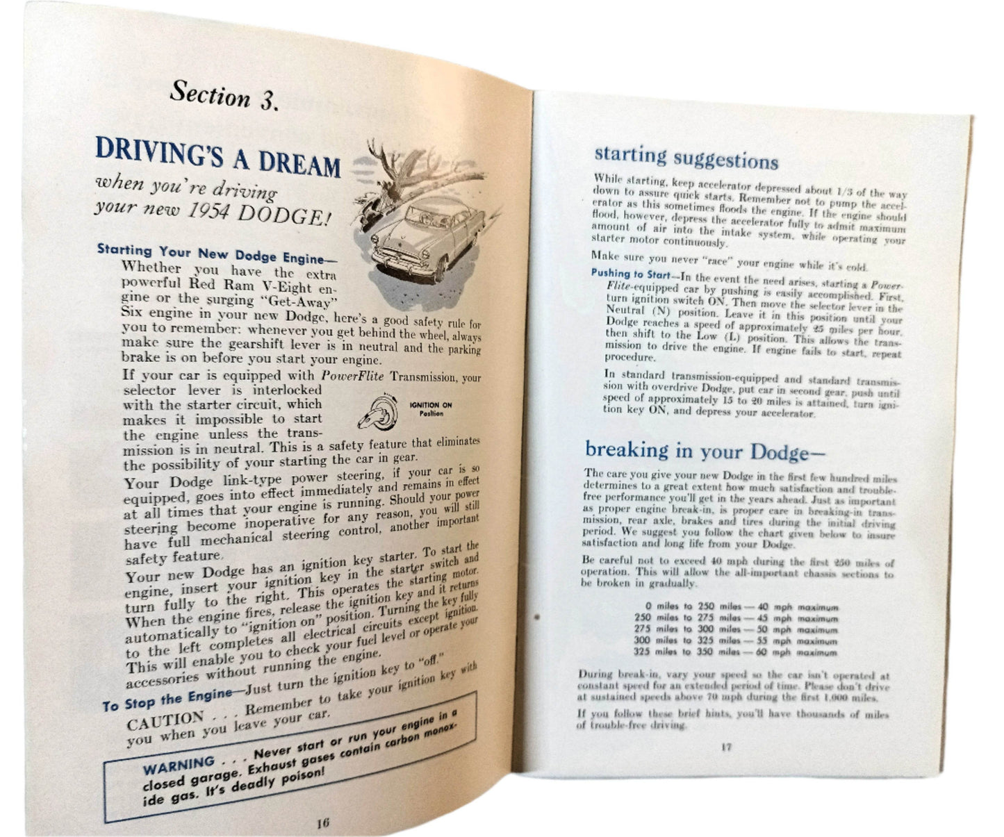 1954 Dodge Royal V-8 Coronet V8/V6 Owner's Manual User Guide - TulipStuff