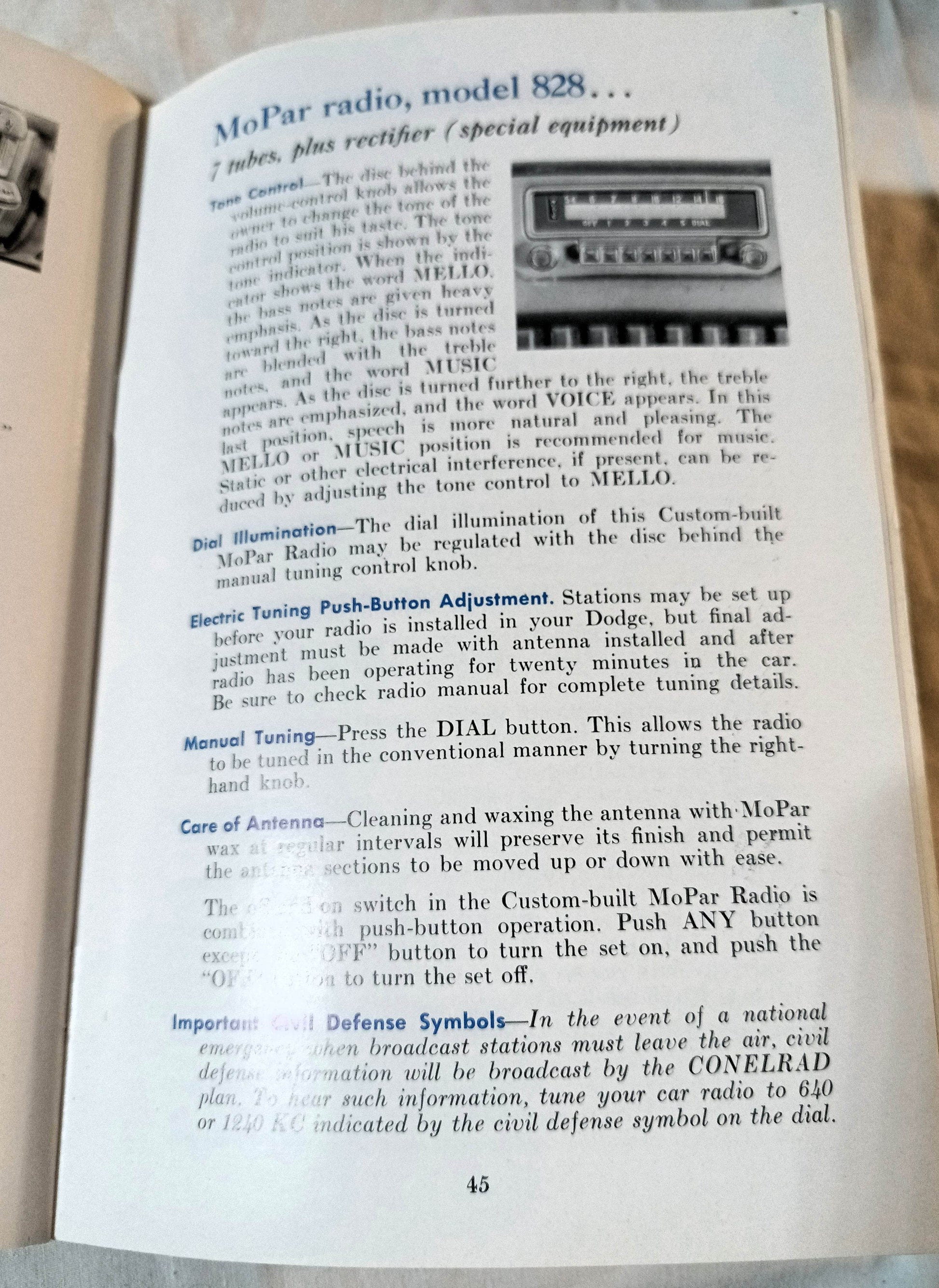 1954 Dodge Royal V-8 Coronet V8/V6 Owner's Manual User Guide - TulipStuff