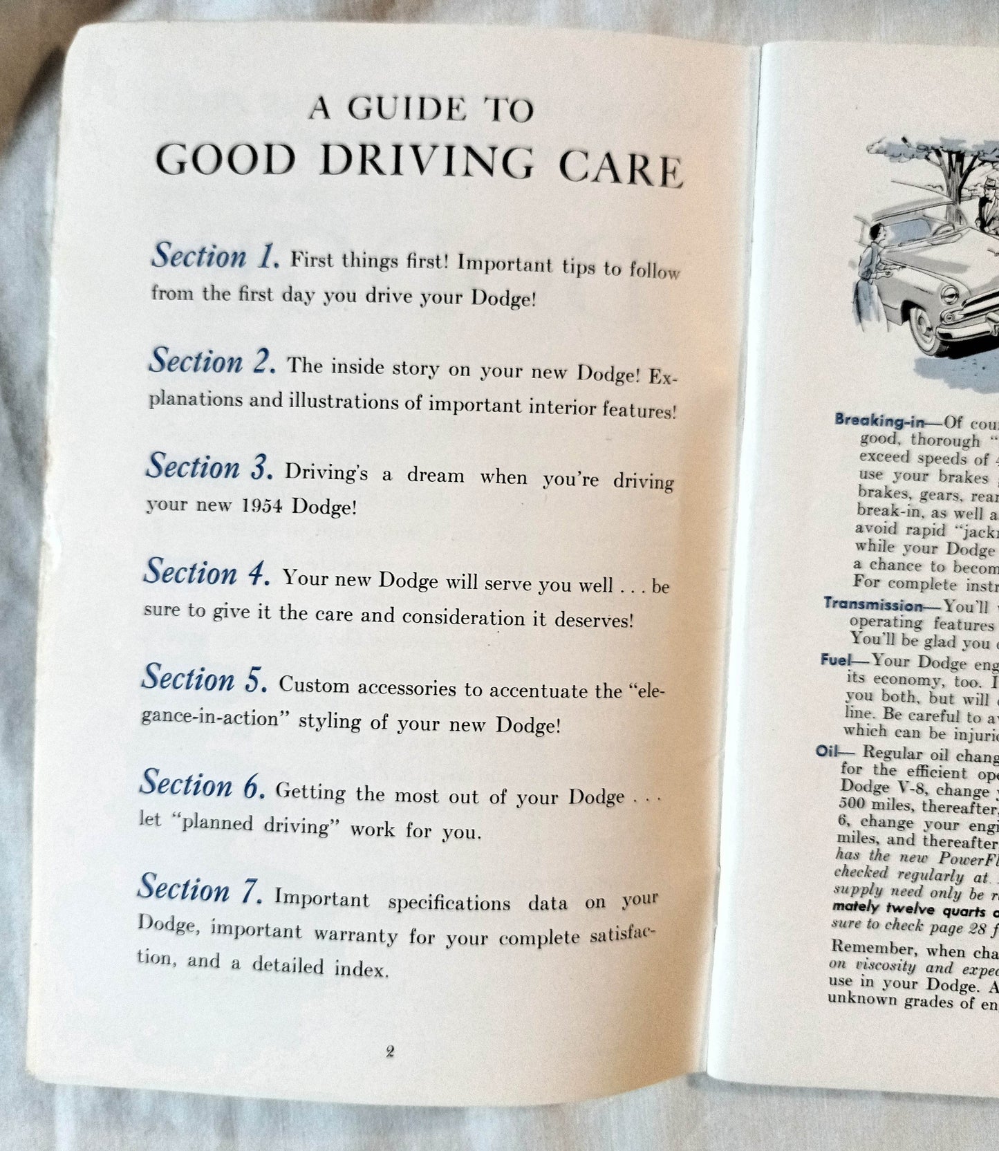 1954 Dodge Royal V-8 Coronet V8/V6 Owner's Manual User Guide - TulipStuff