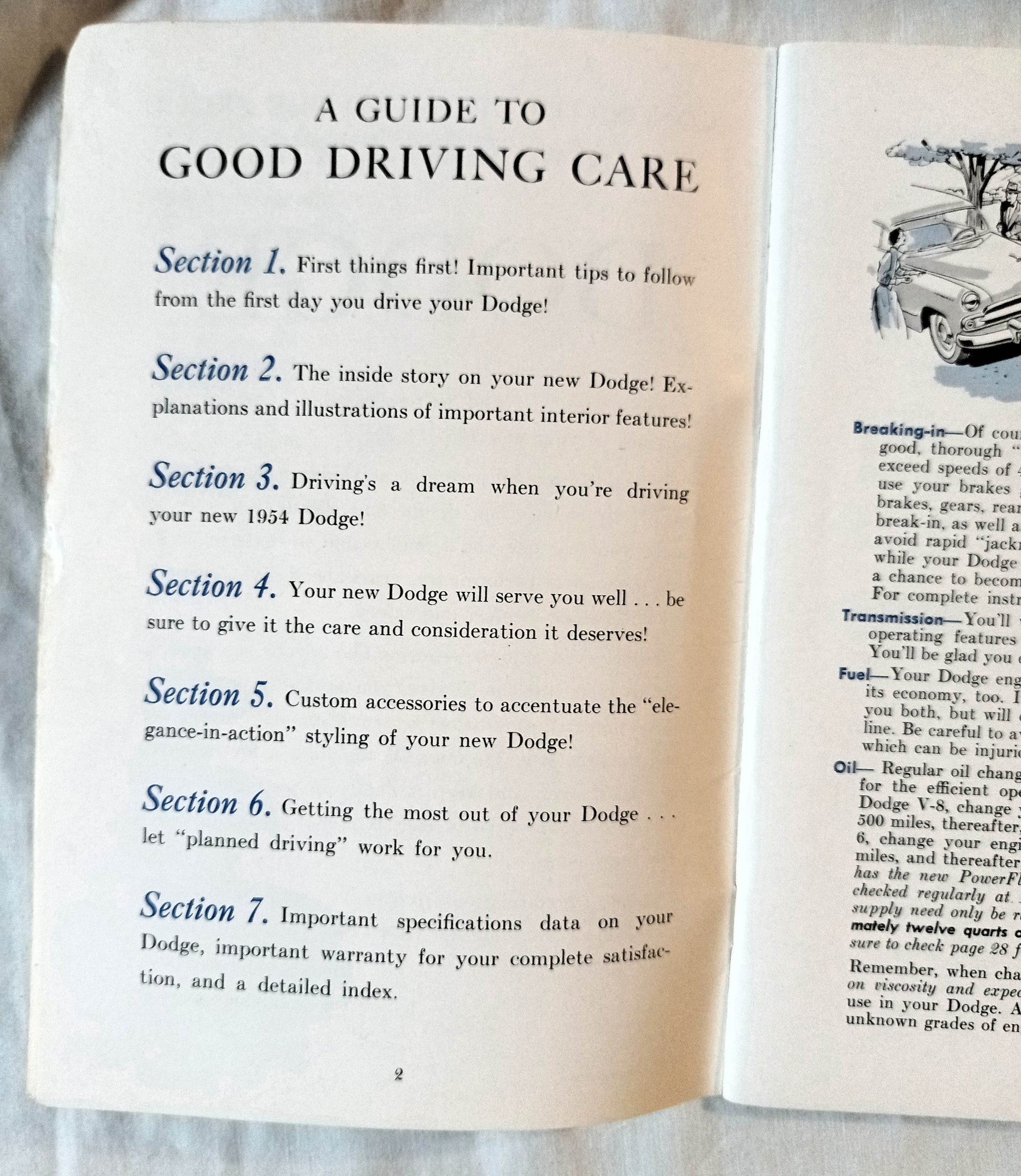 1954 Dodge Royal V-8 Coronet V8/V6 Owner's Manual User Guide - TulipStuff