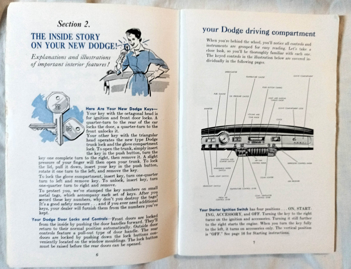 1954 Dodge Royal V-8 Coronet V8/V6 Owner's Manual User Guide - TulipStuff