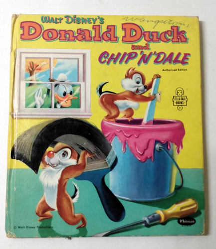 Walt Disney's Donald Duck An Chip N Dale Tell-A-Tale Hardcover 1954 - TulipStuff