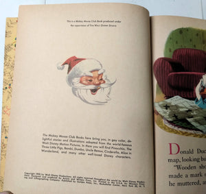 Walt Disney's Donald Duck And Santa Claus Mickey Mouse Club Book 1952 - TulipStuff