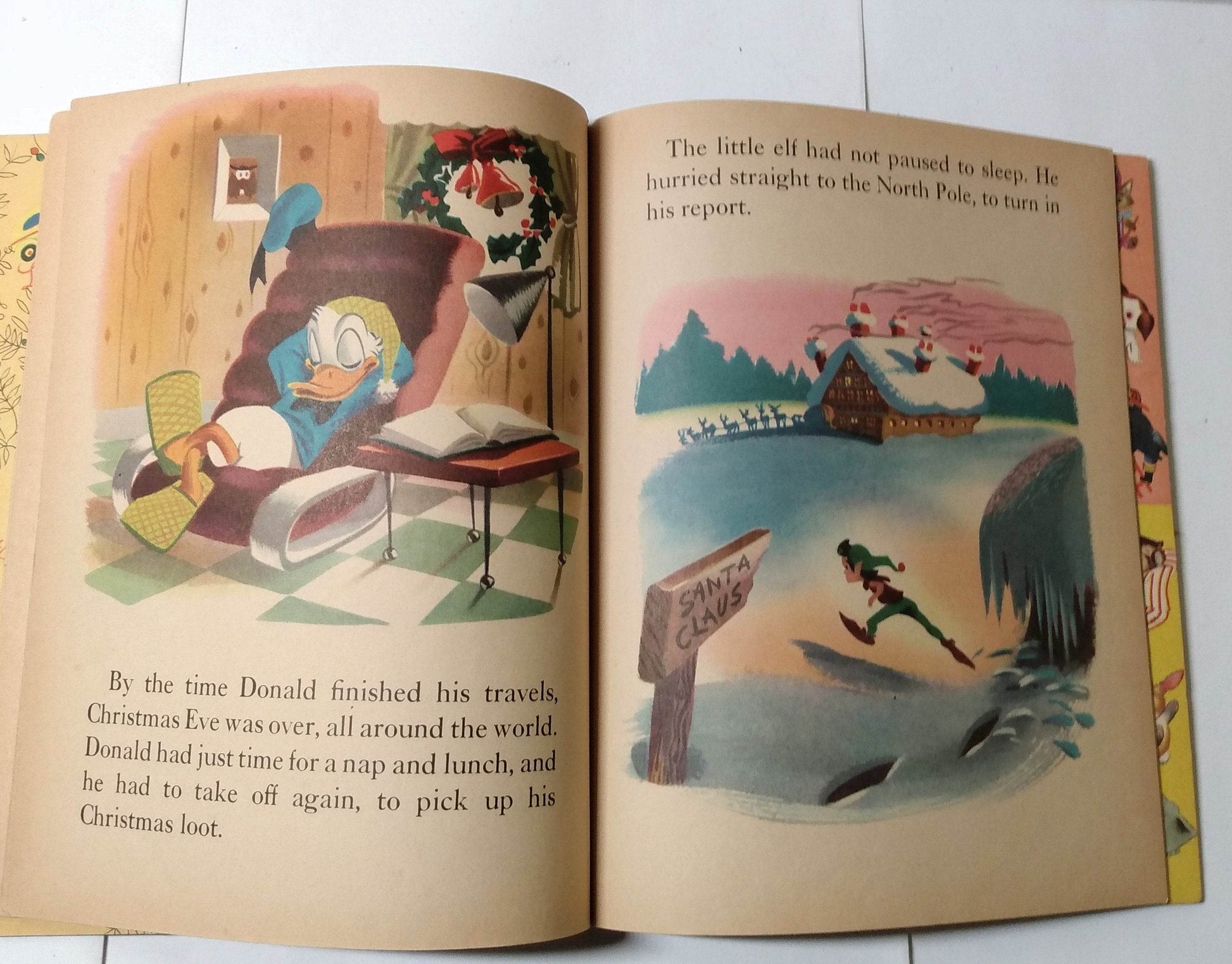 Walt Disney's Donald Duck And Santa Claus Mickey Mouse Club Book 1952 - TulipStuff