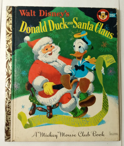 Walt Disney's Donald Duck And Santa Claus Mickey Mouse Club Book 1952 - TulipStuff