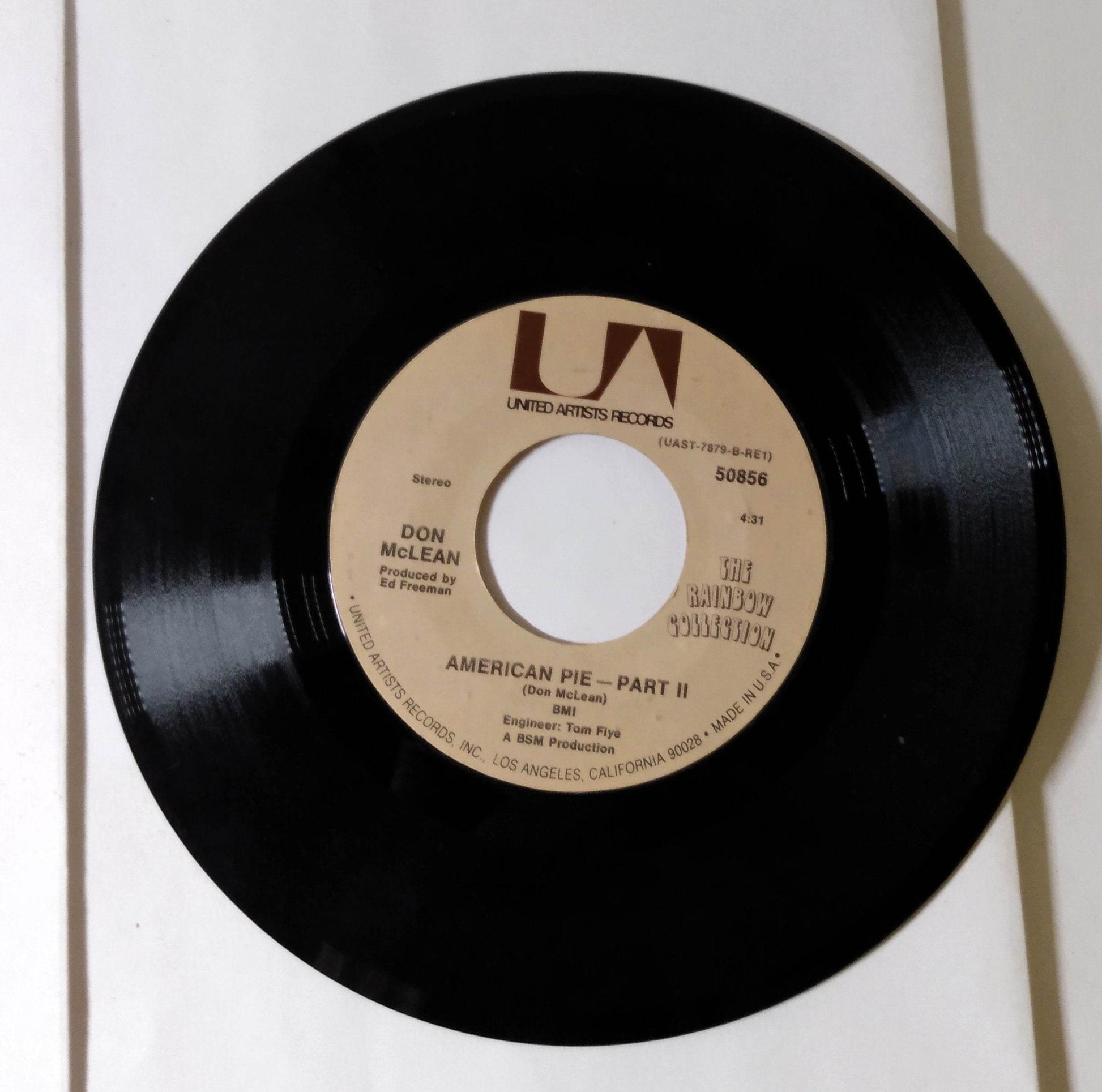 Don McLean American Pie 7" Vinyl 45RPM Record Classic Rock 1971 - TulipStuff