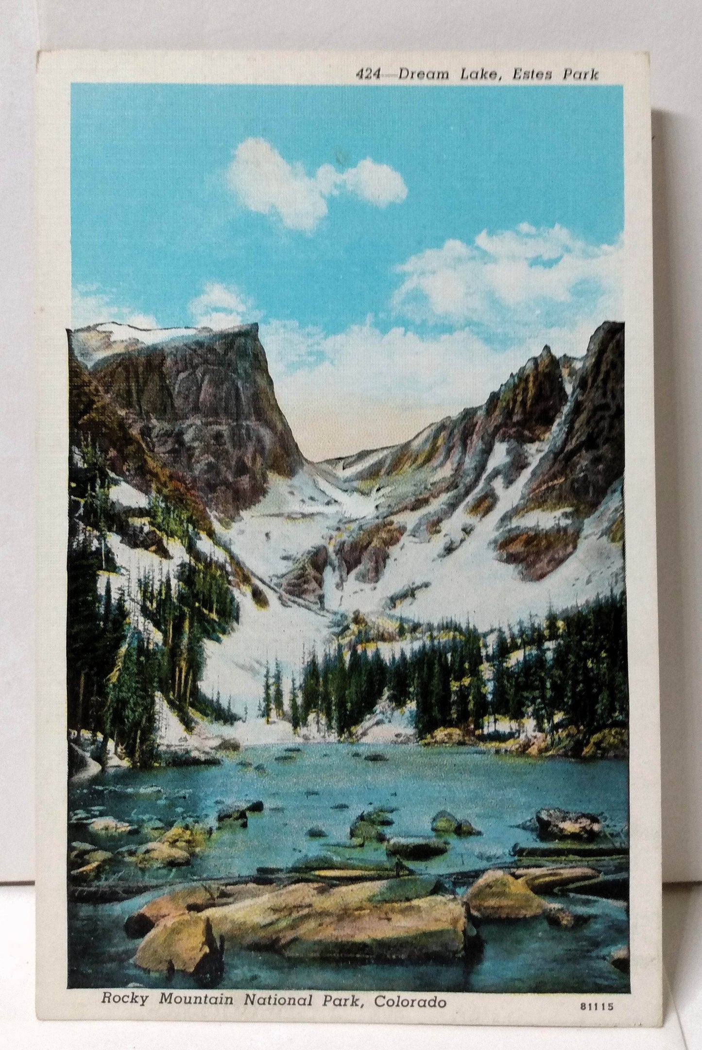 Dream Lake Estes Park Rocky Mountain Natl Park Colorado 1920's - TulipStuff