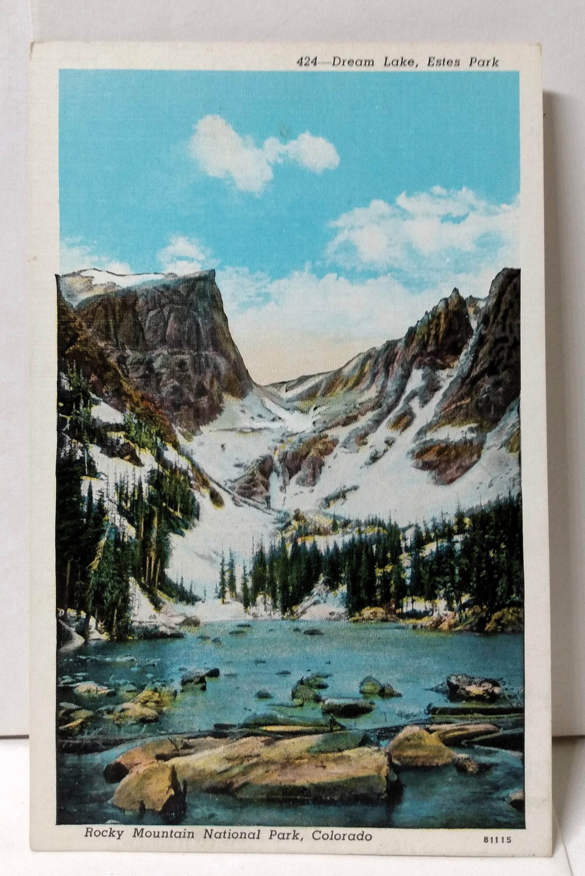 Dream Lake Estes Park Rocky Mountain Natl Park Colorado 1920's - TulipStuff