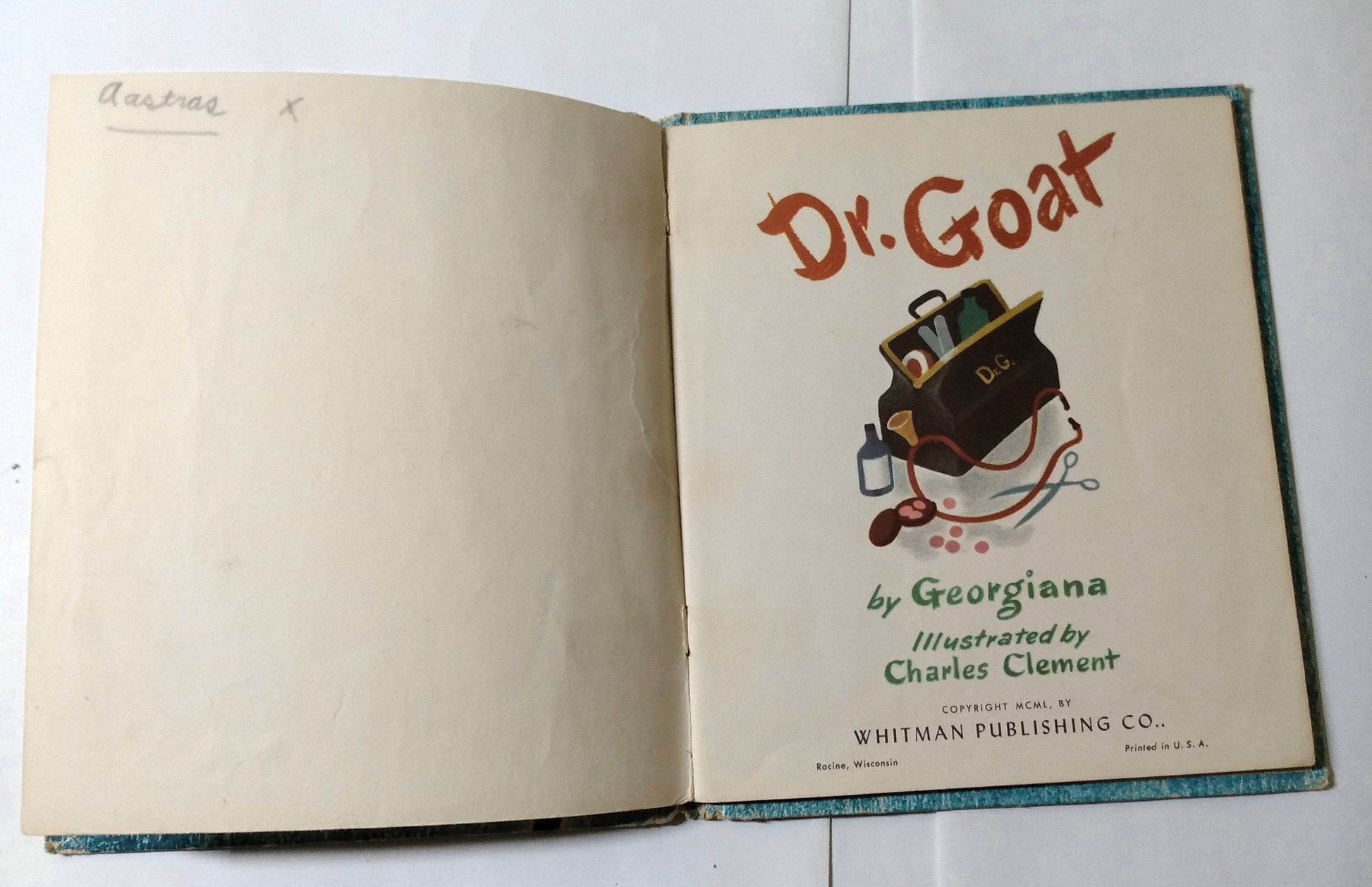 Dr. Goat by Georgiana Whitman Top Top Tales Hardcover 1950 Rare - TulipStuff