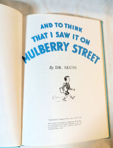 Dr Seuss And To Think That I Saw It On Mulberry St. Book Club Ed. 1964 - TulipStuff