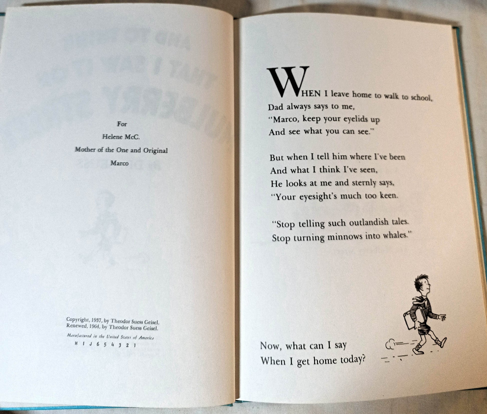 Dr Seuss And To Think That I Saw It On Mulberry St. Book Club Ed. 1964 - TulipStuff