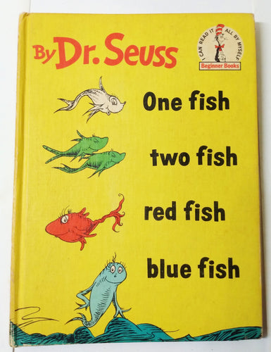 Dr Seuss One Fish Two Fish Red Fish Blue Fish Beginner Books 1960 - TulipStuff