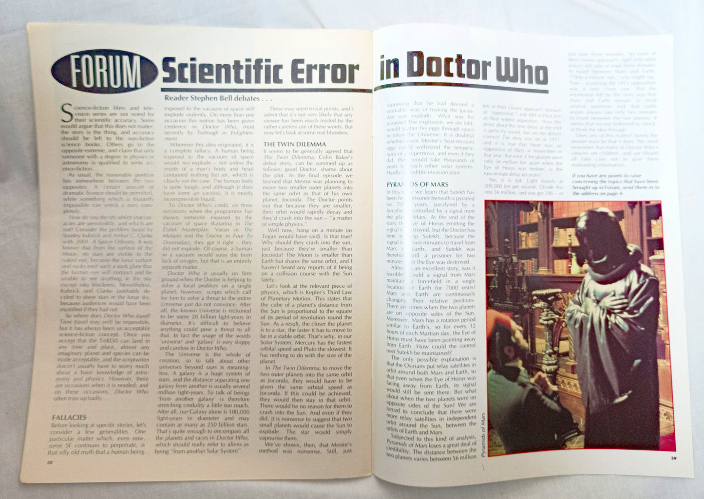 Doctor Who Magazine #127 Aug 1987 Paddy Russell Longleat Worldshapers - TulipStuff