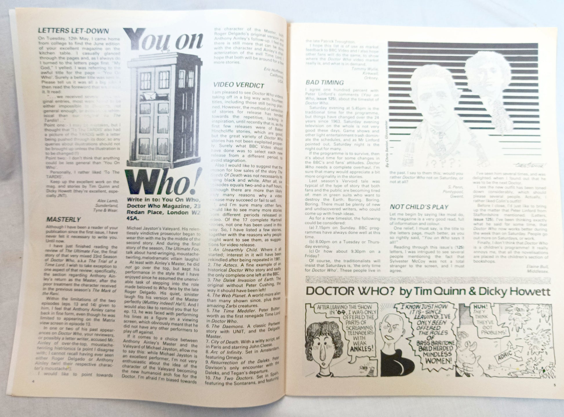 Doctor Who Magazine #127 Aug 1987 Paddy Russell Longleat Worldshapers - TulipStuff