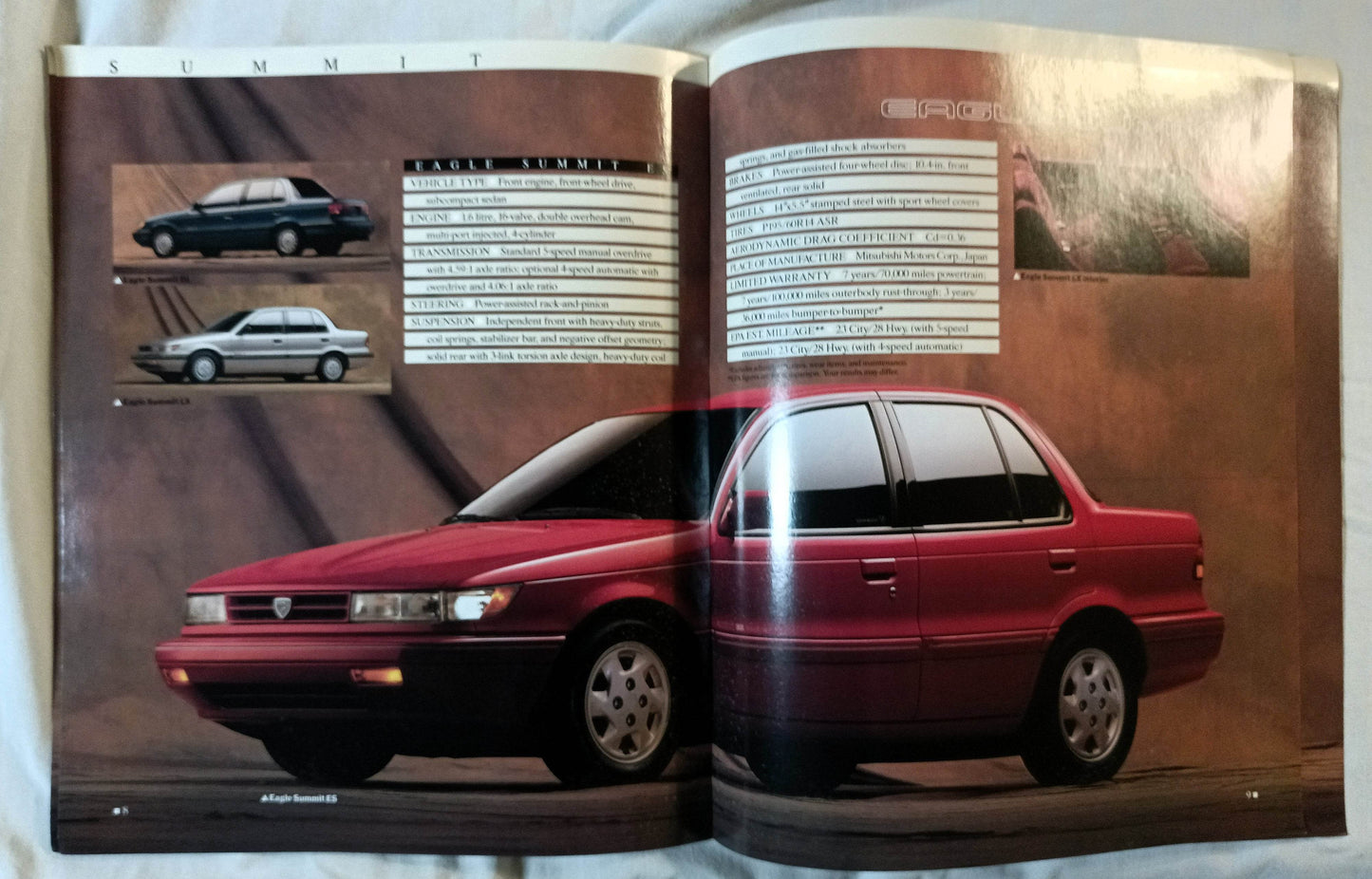 1990 Eagle Premier Summit Talon Dealer Sales Brochure - TulipStuff