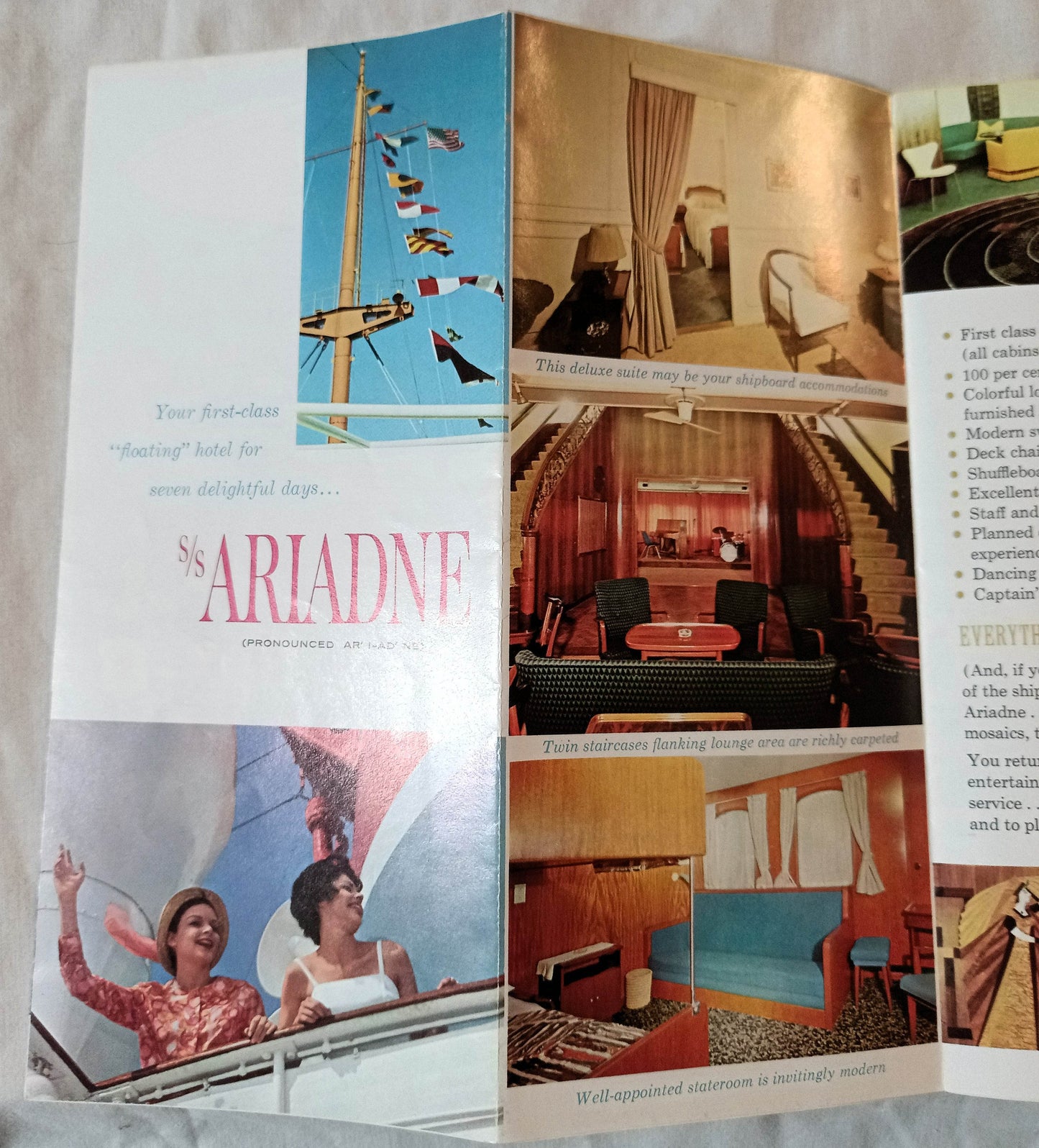 Eastern Steamship Lines ss Ariadne Caribbean Cruises Brochure 1963 - TulipStuff