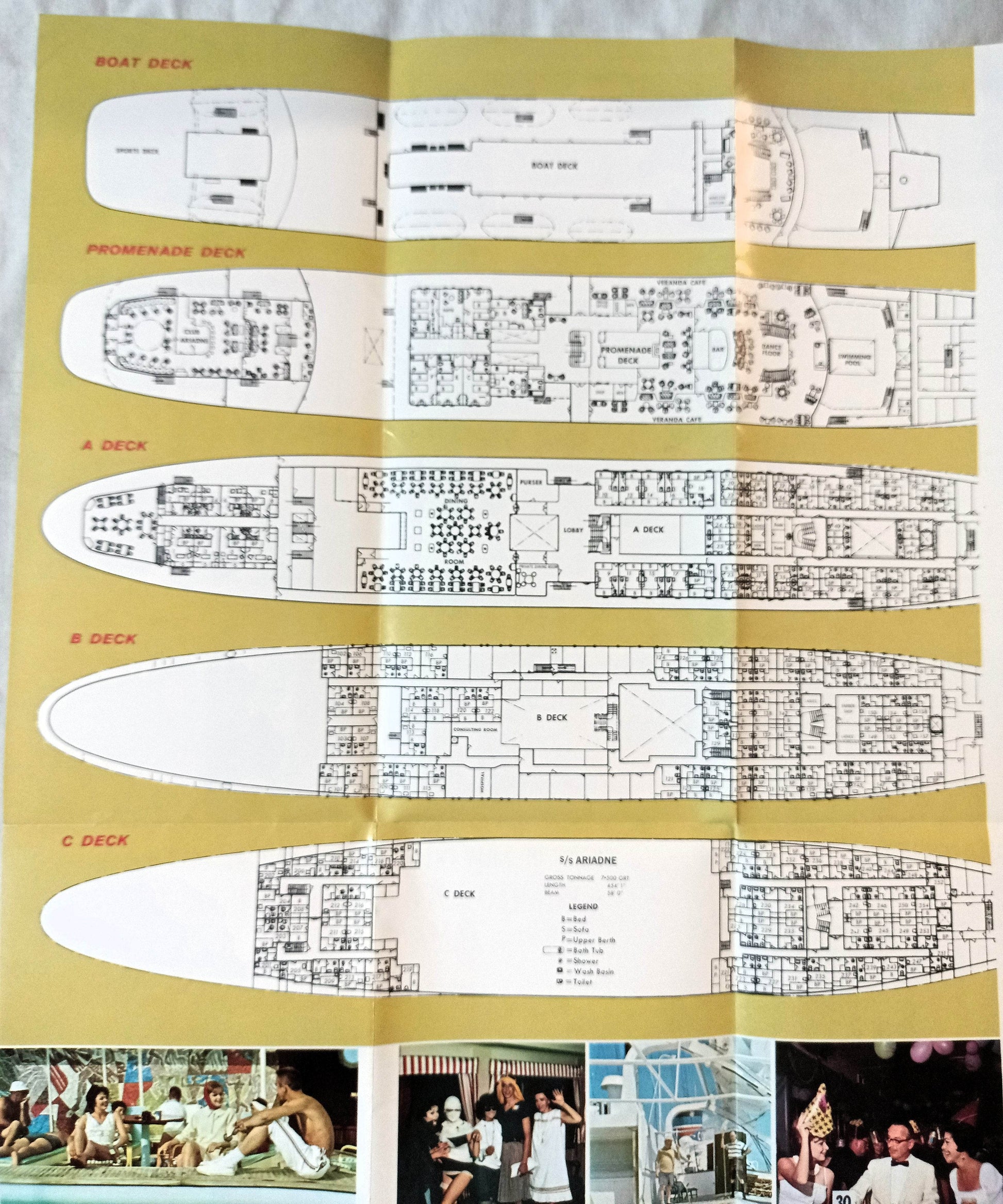 Eastern Steamship Lines ss Ariadne Caribbean Cruises Brochure 1963 - TulipStuff