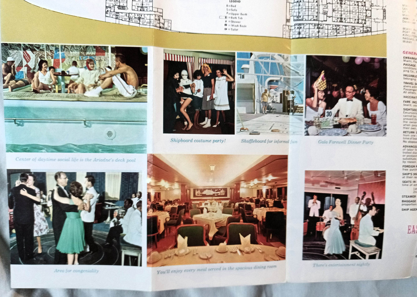 Eastern Steamship Lines ss Ariadne Caribbean Cruises Brochure 1963 - TulipStuff