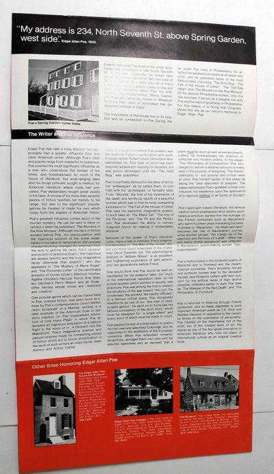 Edgar Allen Poe National Historic Site Philadelphia Pennsylvania 1980's - TulipStuff