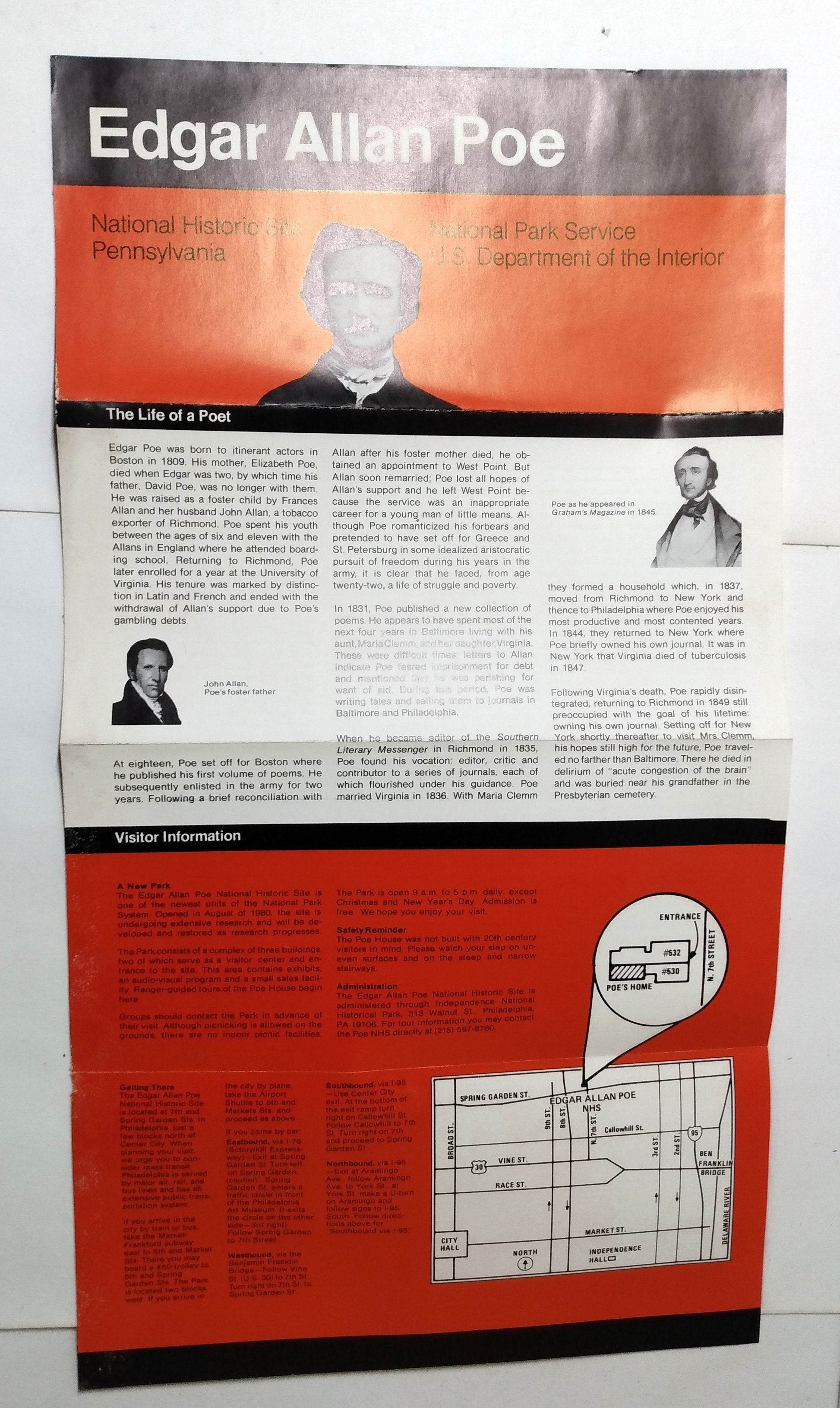 Edgar Allen Poe National Historic Site Philadelphia Pennsylvania 1980's - TulipStuff