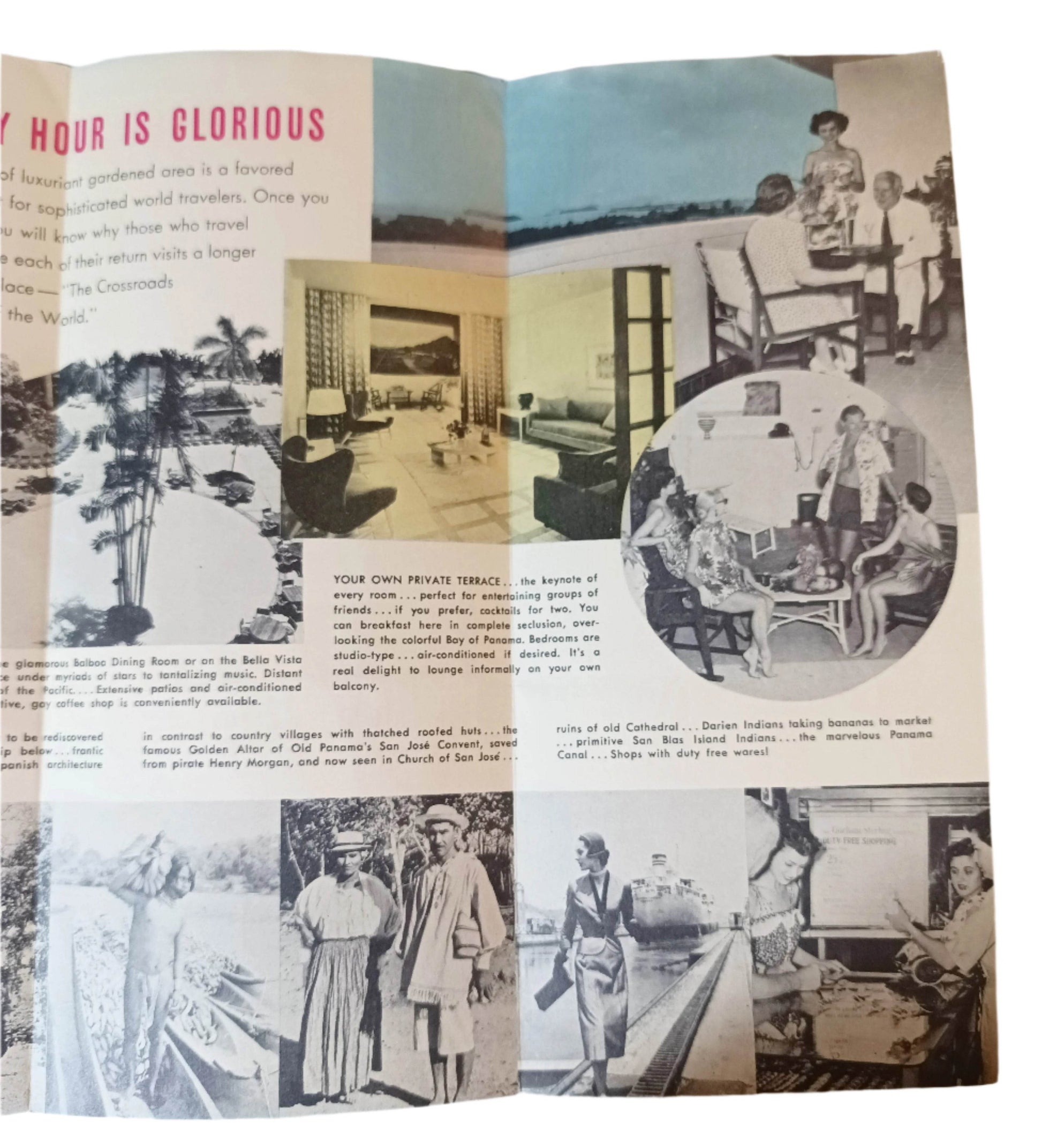 El Panama Hotel Kirkeby Hotels Panama City Brochure Early 1950's - TulipStuff