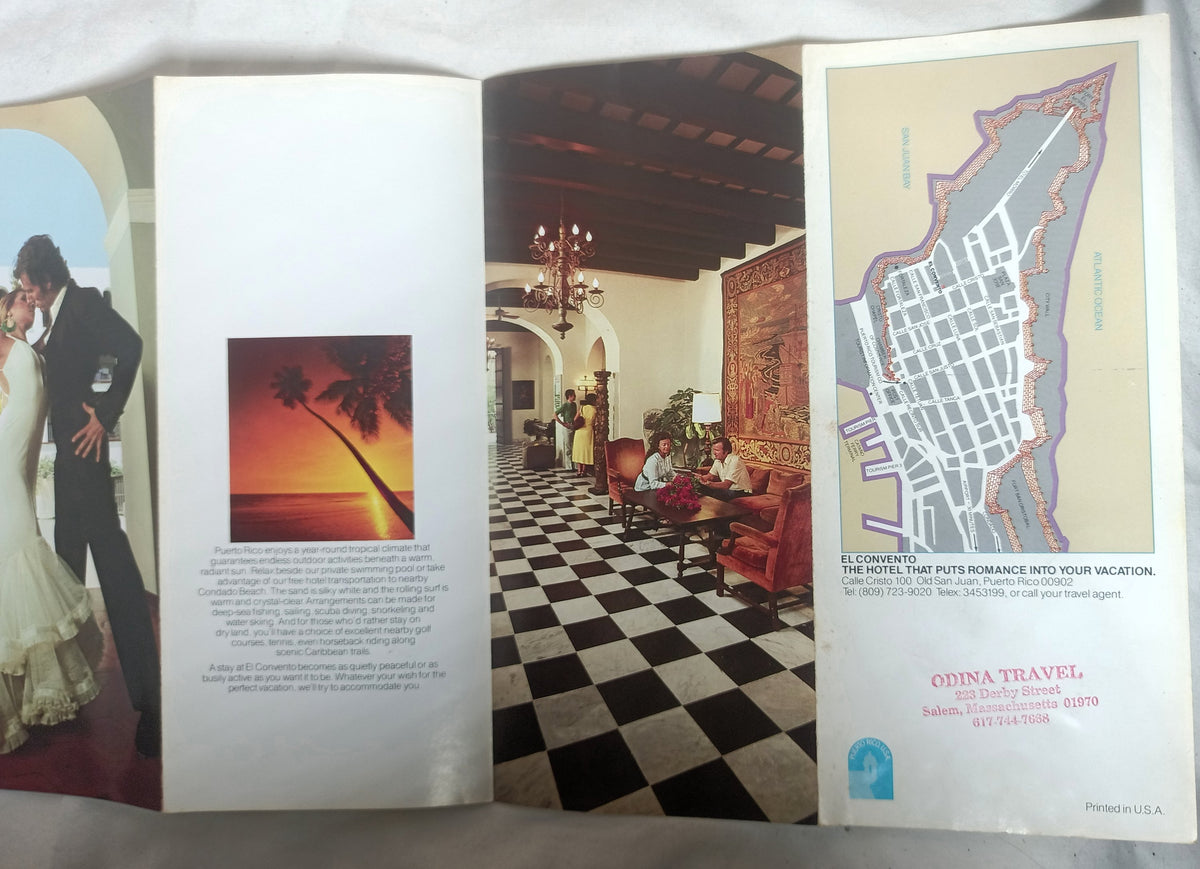 El Convento Hotel Old San Juan Puerto Rico Brochure Early 1980's - TulipStuff