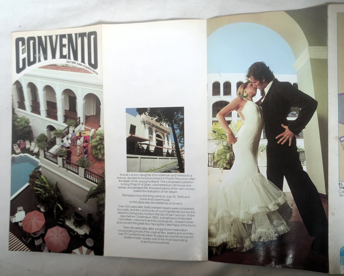 El Convento Hotel Old San Juan Puerto Rico Brochure Early 1980's - TulipStuff