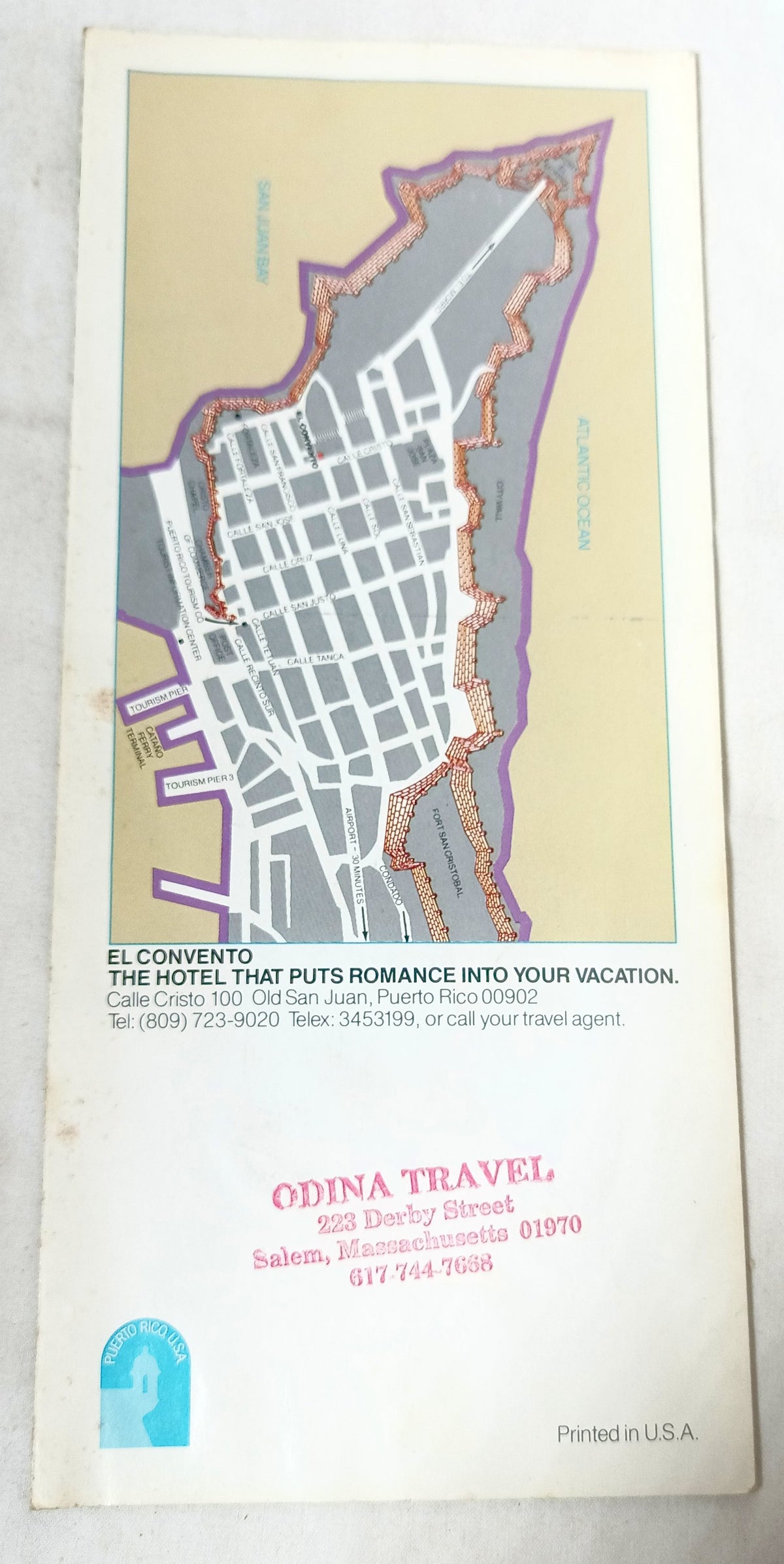 El Convento Hotel Old San Juan Puerto Rico Brochure Early 1980's - TulipStuff