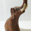 Vintage Elephant Trunk Up Green Eyed Figurine Hong Kong Early 1970's - TulipStuff