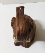 Load image into Gallery viewer, Vintage Elephant Trunk Up Green Eyed Figurine Hong Kong Early 1970&#39;s - TulipStuff
