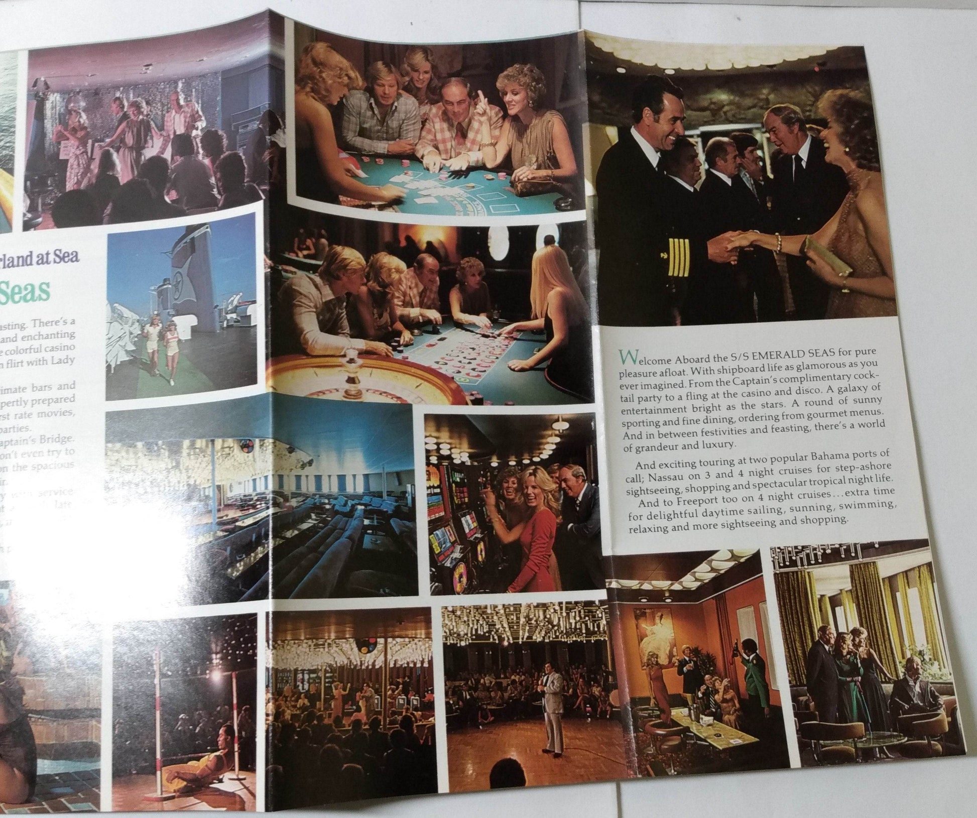 Eastern Cruise Lines ss Emerald Seas 1981 Bahamas Cruises Brochure - TulipStuff