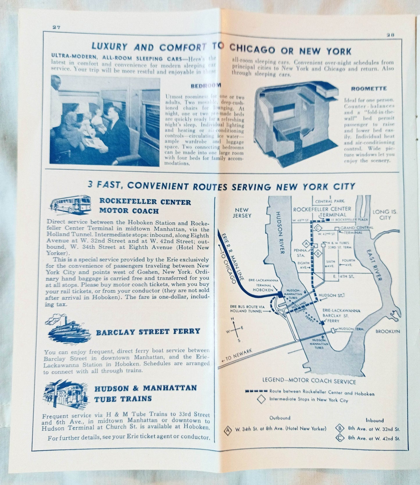 Erie Railroad Passenger Train Schedules Time Tables January 1959 - TulipStuff