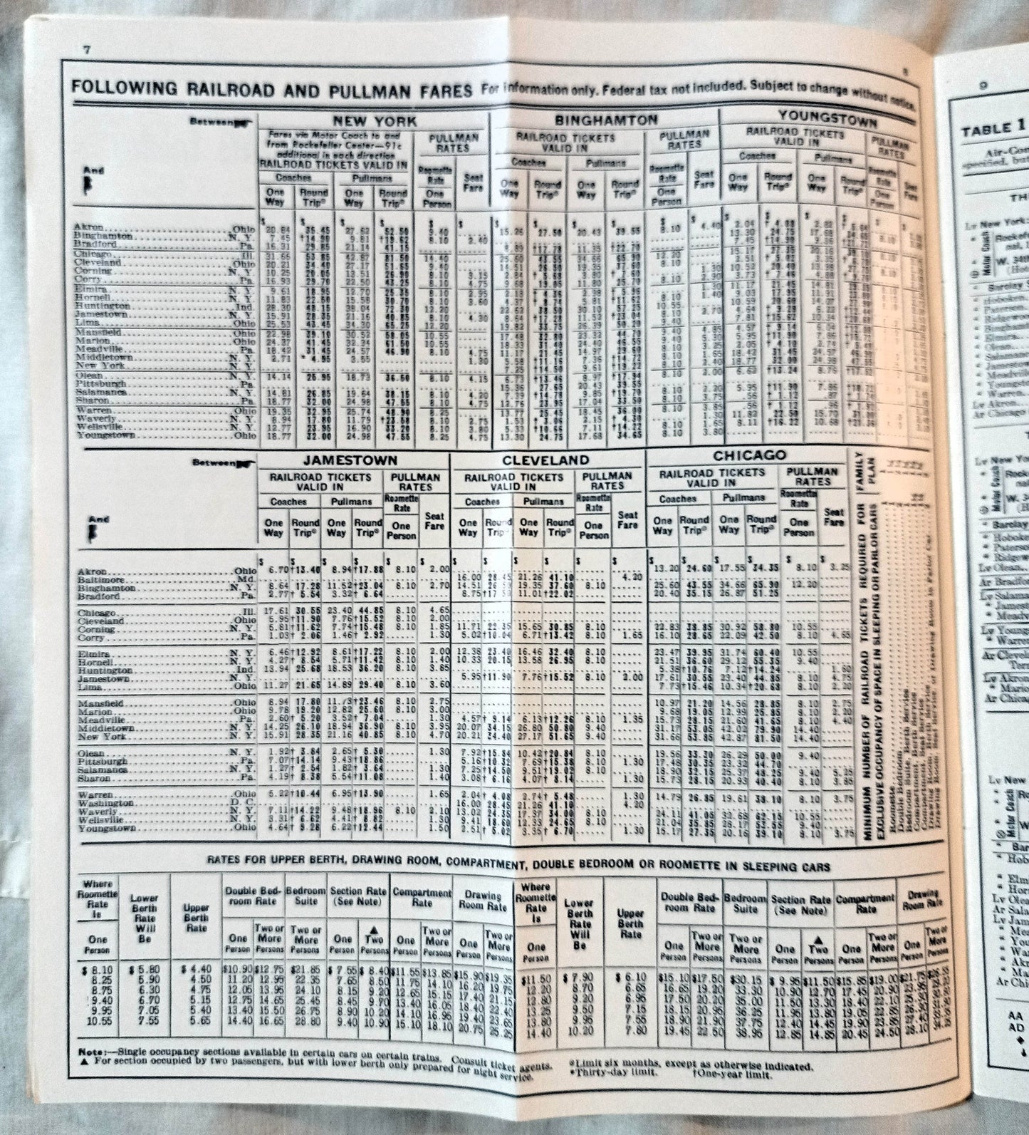 Erie Railroad Passenger Train Schedules Time Tables January 1959 - TulipStuff
