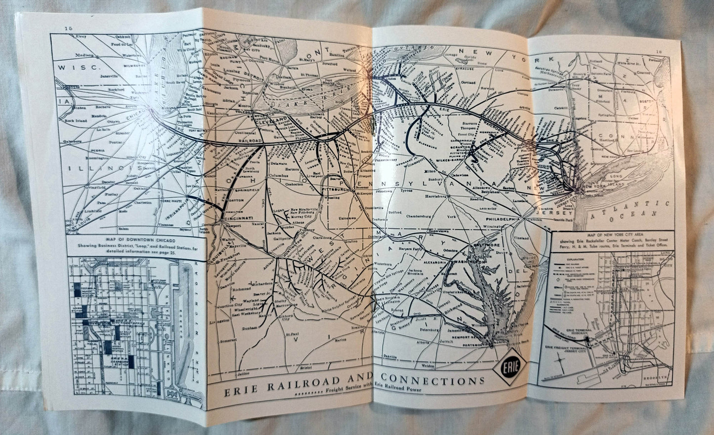 Erie Railroad Passenger Train Schedules Time Tables January 1959 - TulipStuff
