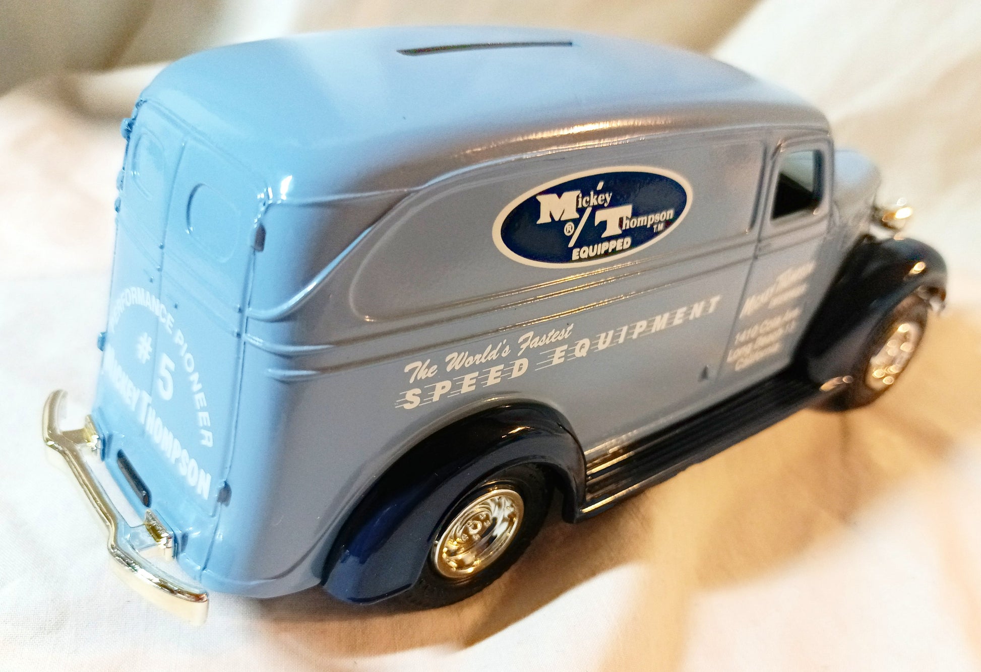 Ertl #2090 Mickey Thompson 1938 Chevrolet Panel Truck Bank w/Key - Tuliptuff
