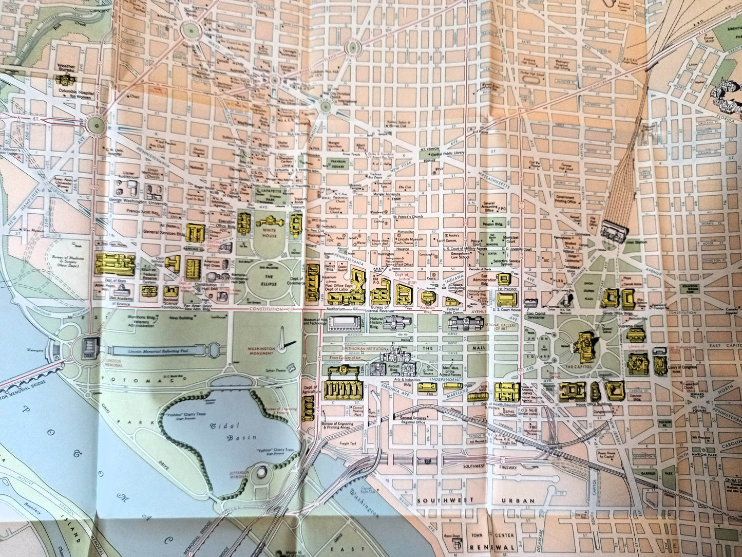 Esso Humble Oil Washington DC Map And Visitor Guide 1963 - TulipStuff
