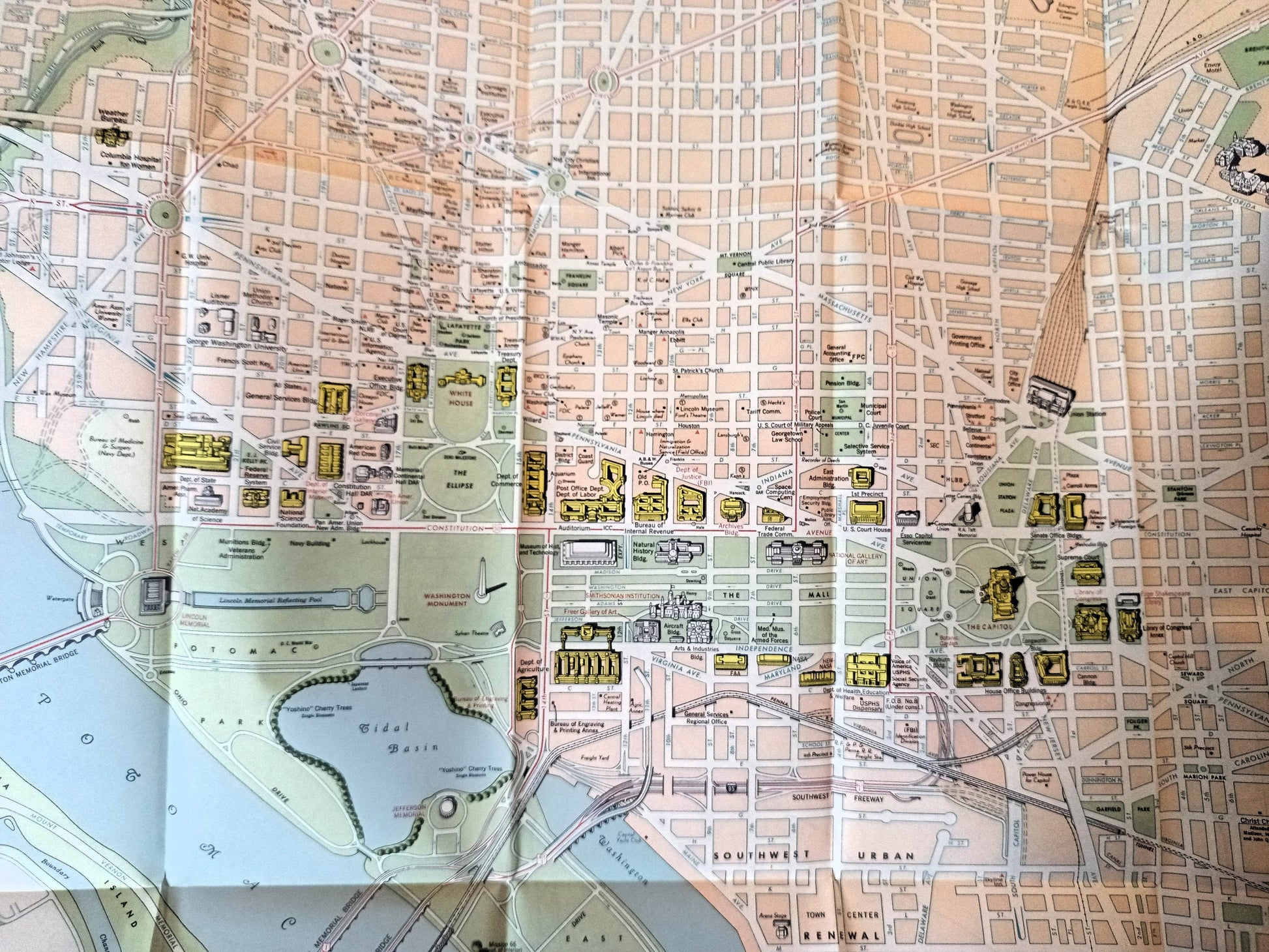 Esso Humble Oil Washington DC Map And Visitor Guide 1963 - TulipStuff