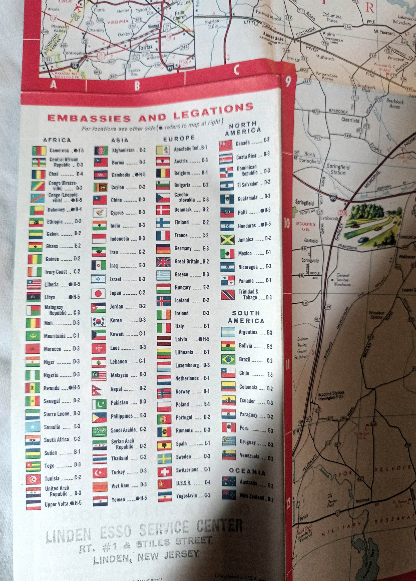 Esso Humble Oil Washington DC Map And Visitor Guide 1963 - TulipStuff